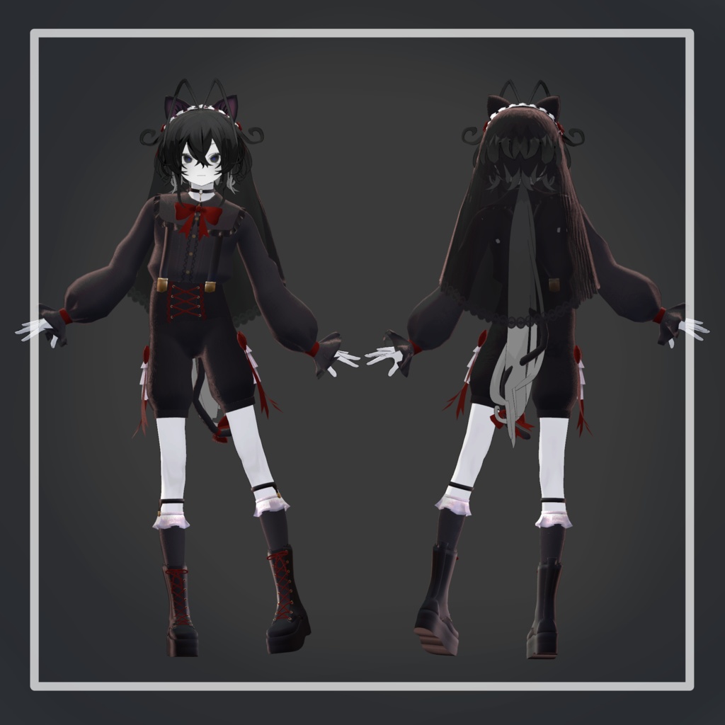 【+Head対応】black cat