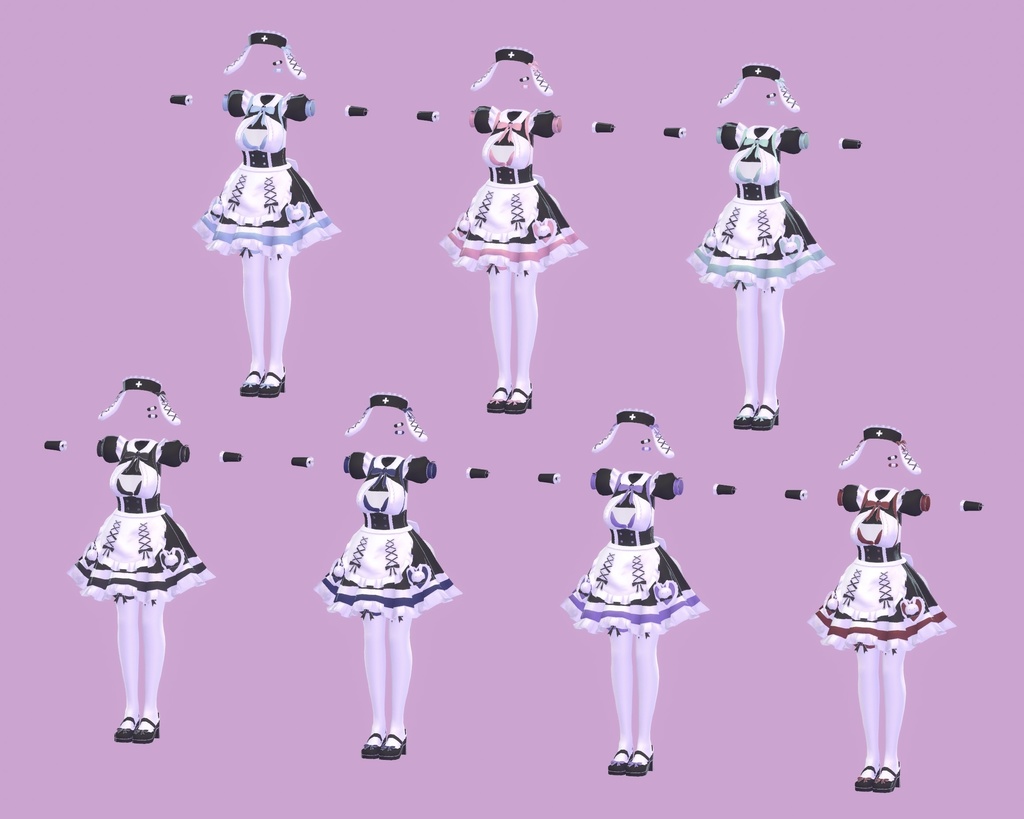 【8アバター対応】らびらびバニーナースメイド!