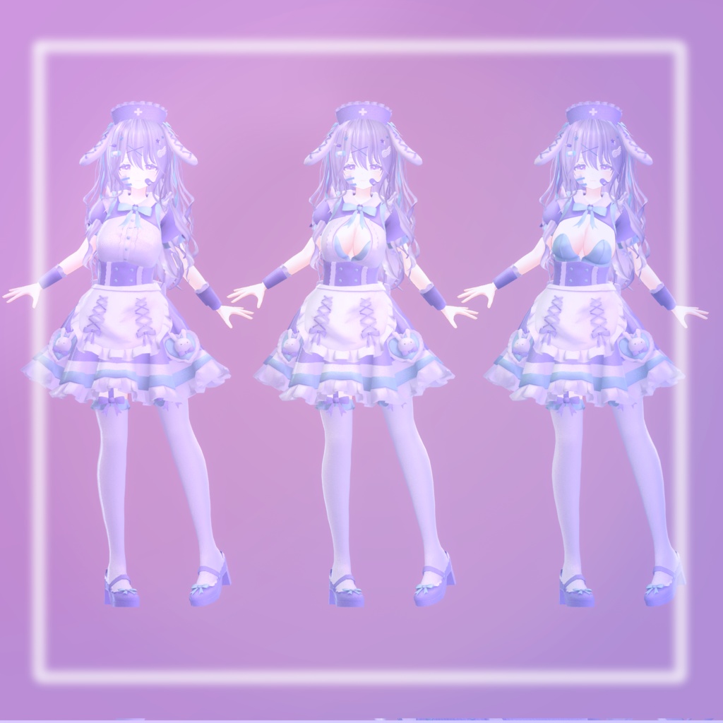 【8アバター対応】らびらびバニーナースメイド!