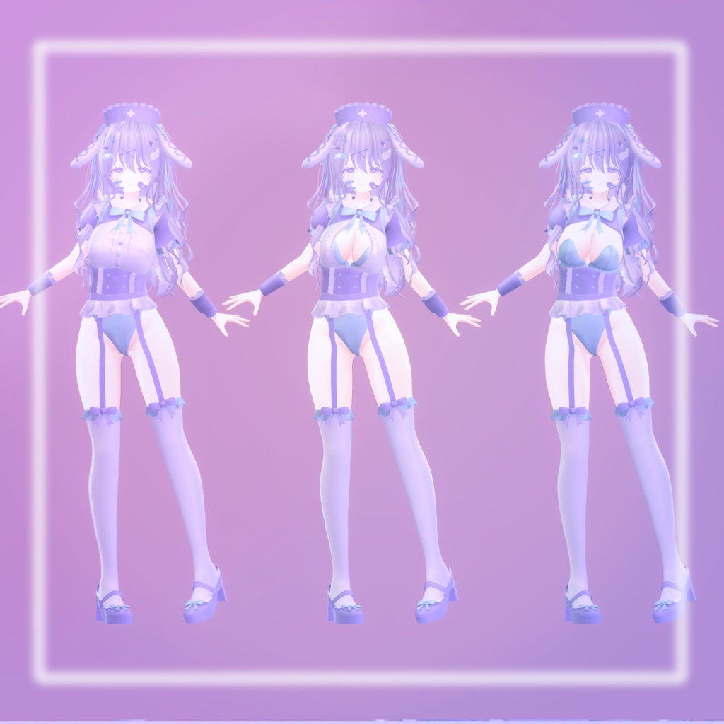 【8アバター対応】らびらびバニーナースメイド!