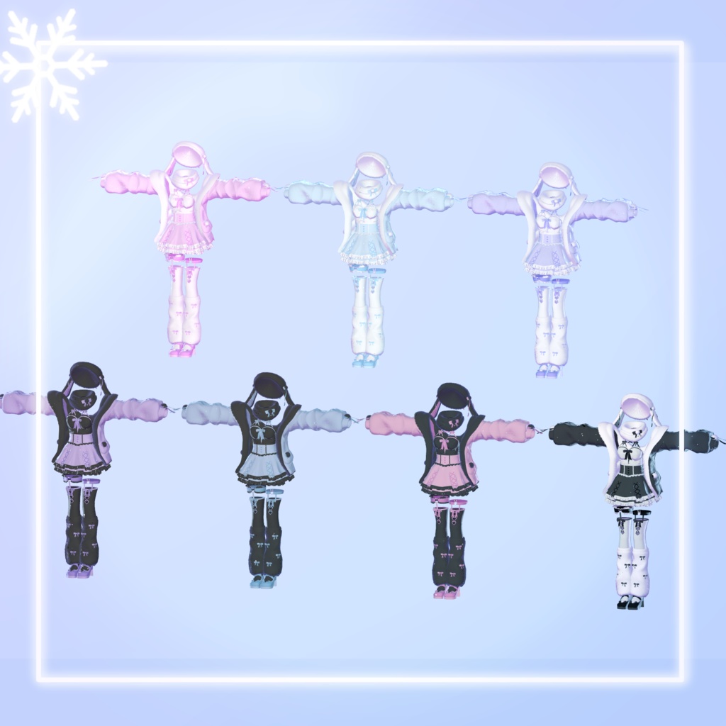 【11アバター対応】melting snow rabbit【めるらび】