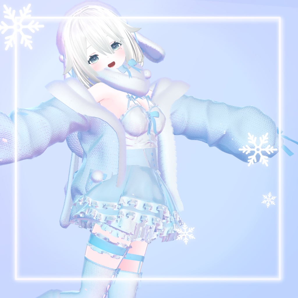 【11アバター対応】melting snow rabbit【めるらび】