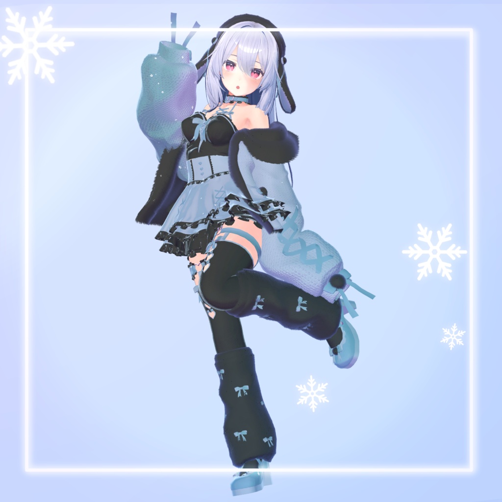 【11アバター対応】melting snow rabbit【めるらび】