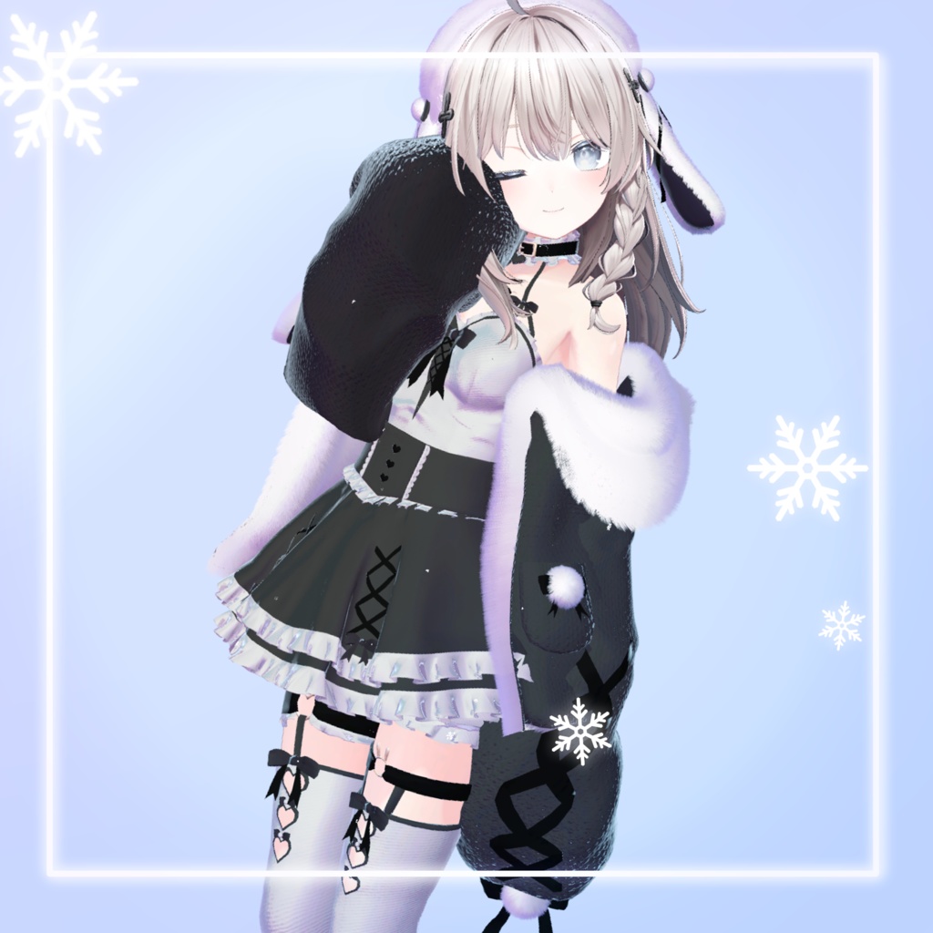 【11アバター対応】melting snow rabbit【めるらび】