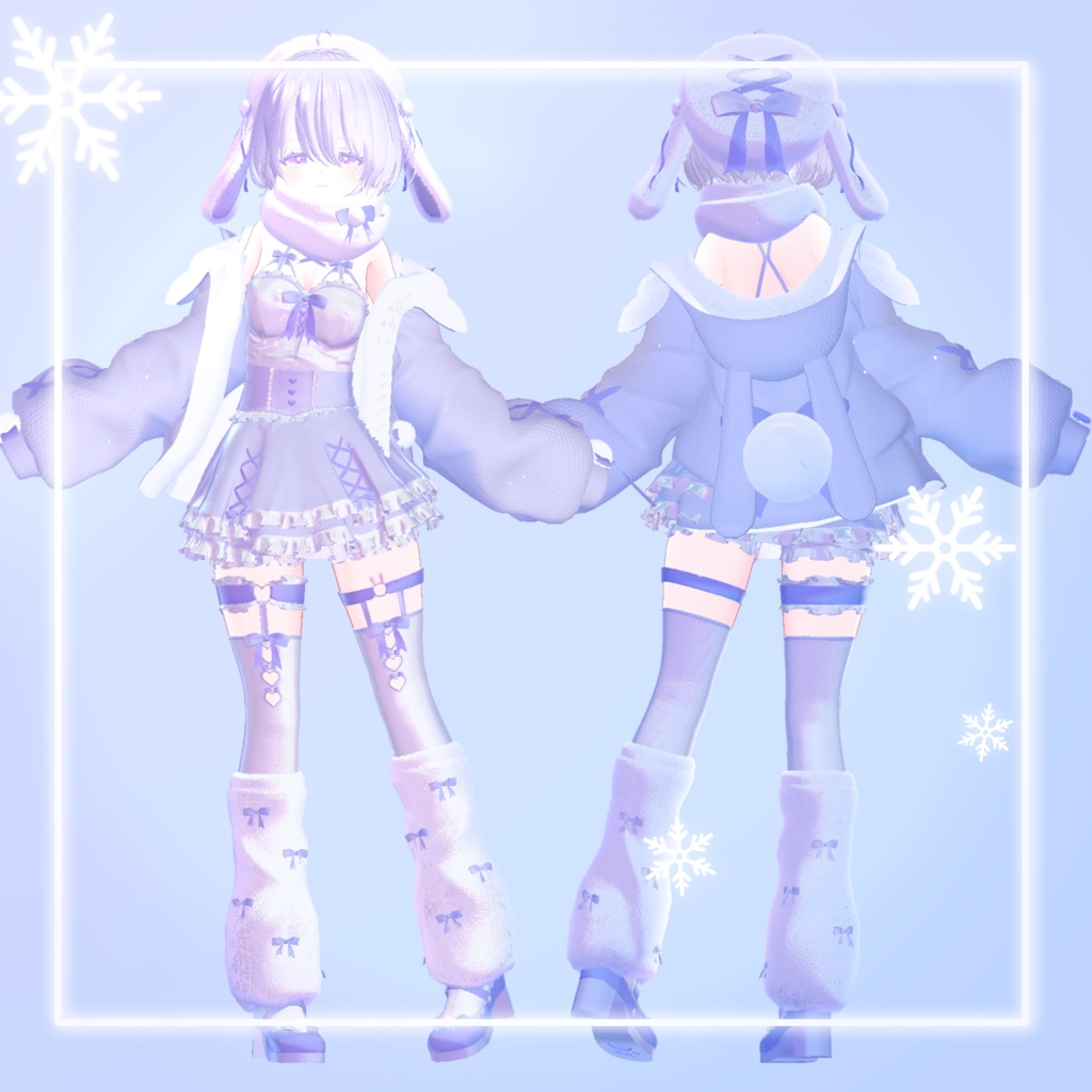 【11アバター対応】melting snow rabbit【めるらび】