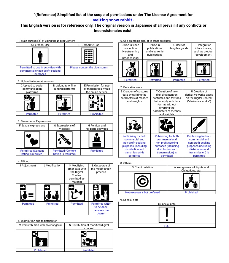 【11アバター対応】melting snow rabbit【めるらび】