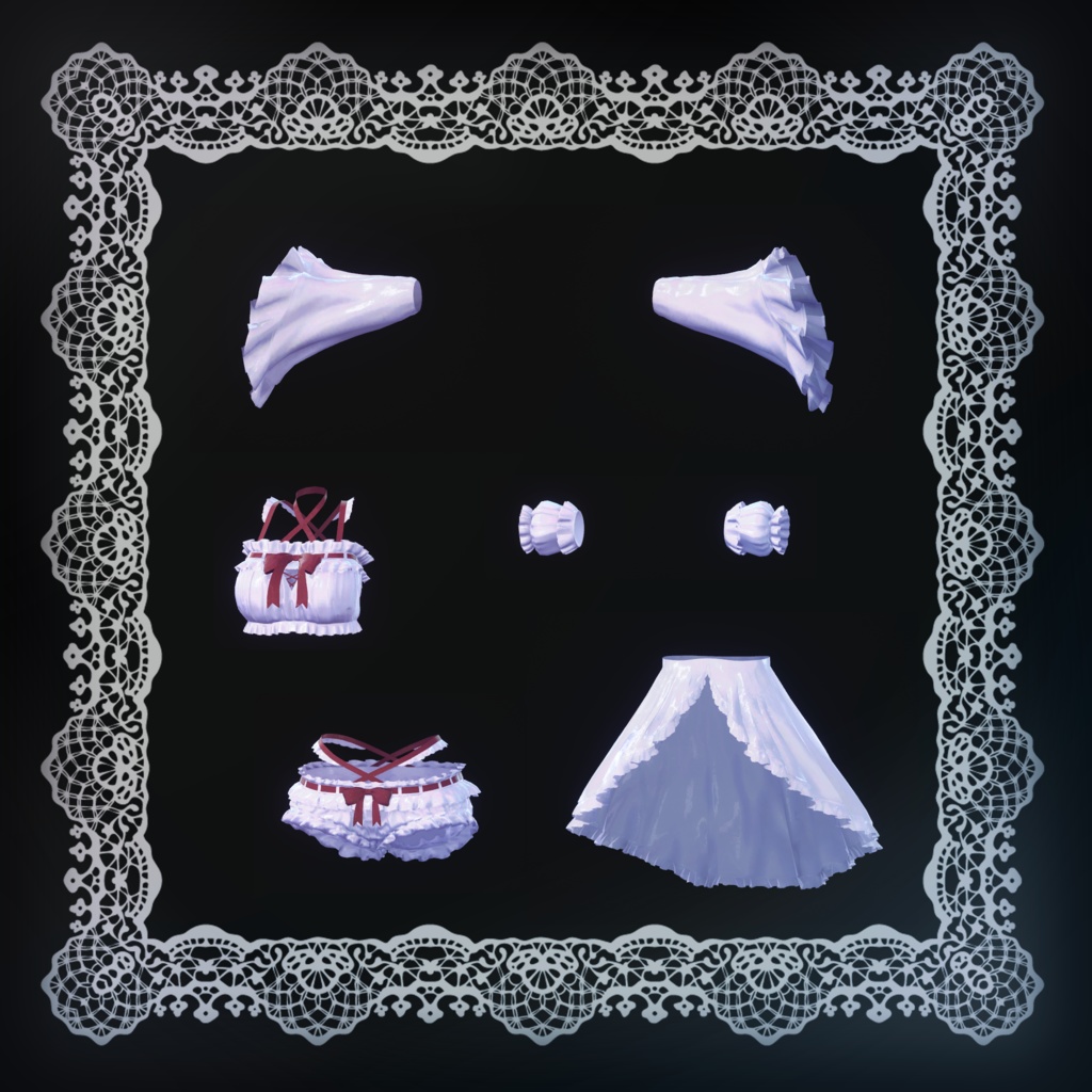 【12アバター対応】Crimson lupus【クリムゾン ルプス】