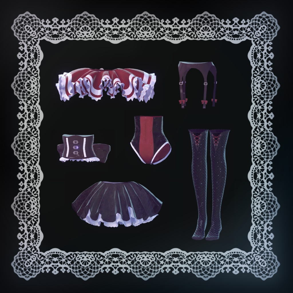 【12アバター対応】Crimson lupus【クリムゾン ルプス】