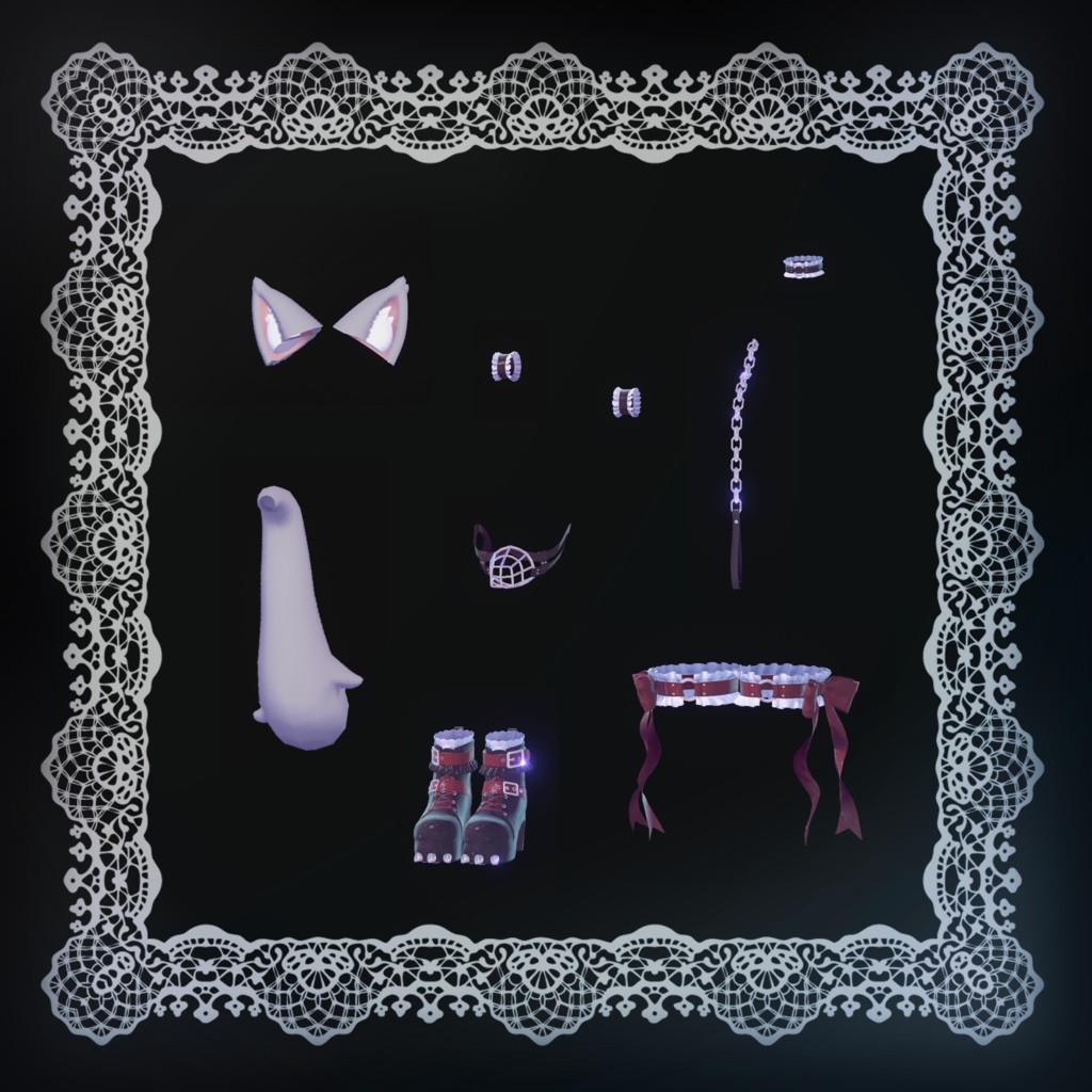 【12アバター対応】Crimson lupus【クリムゾン ルプス】