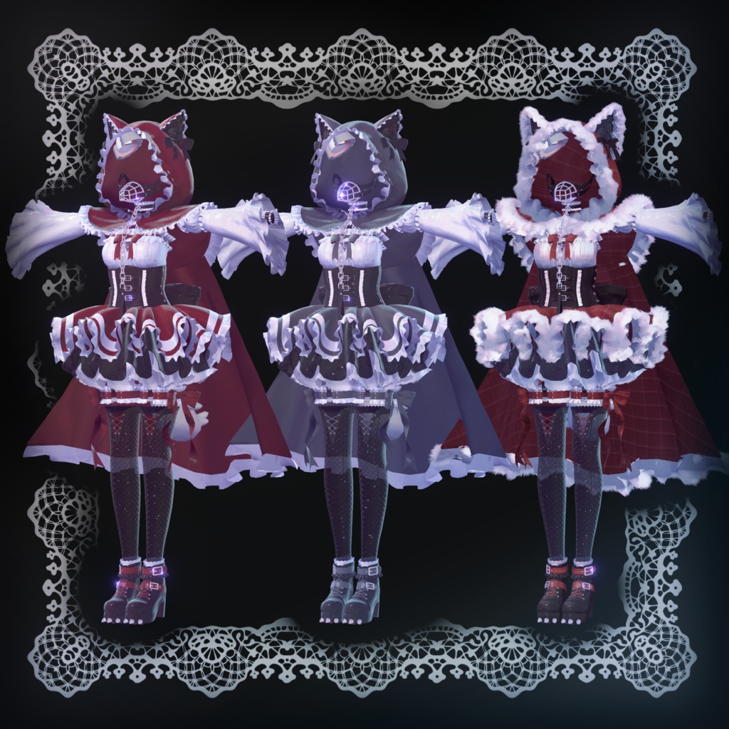 【12アバター対応】Crimson lupus【クリムゾン ルプス】