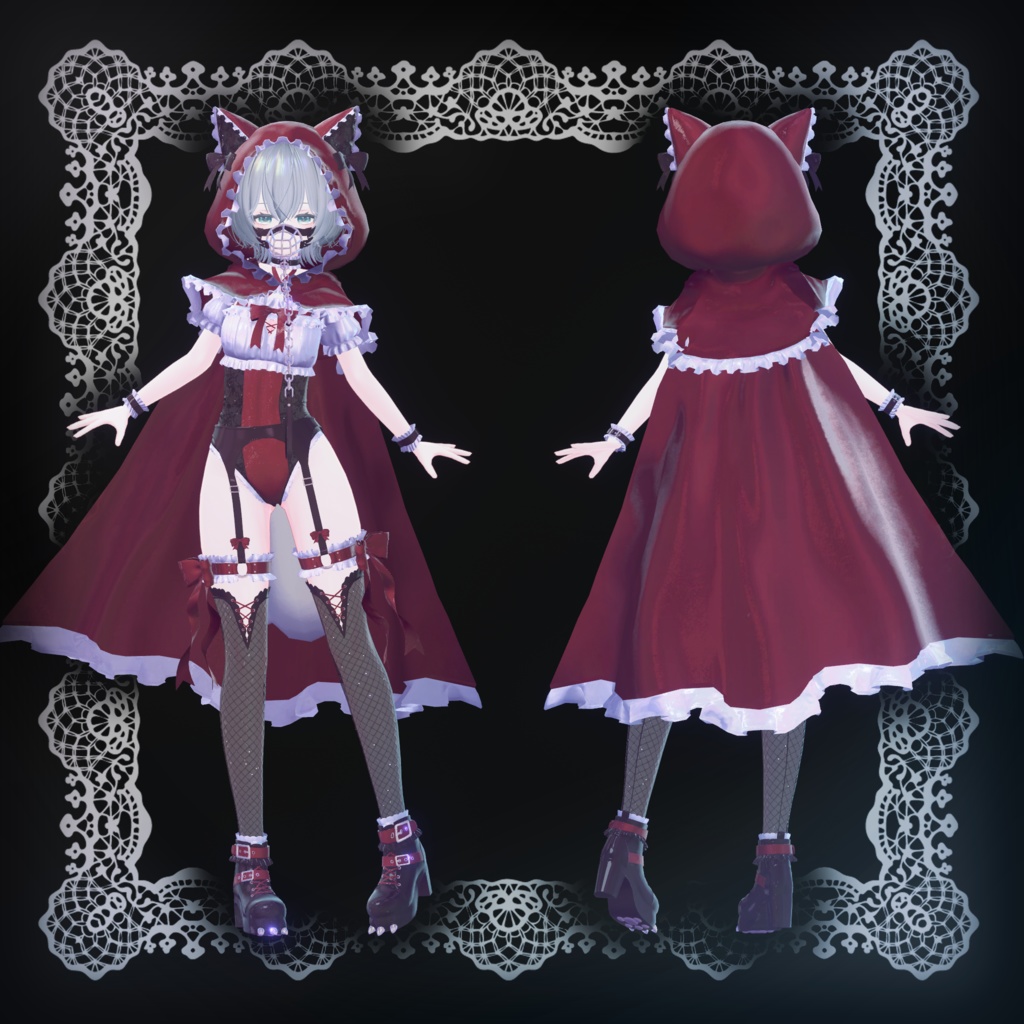 【12アバター対応】Crimson lupus【クリムゾン ルプス】