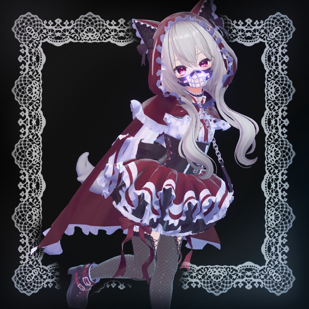 【12アバター対応】Crimson lupus【クリムゾン ルプス】