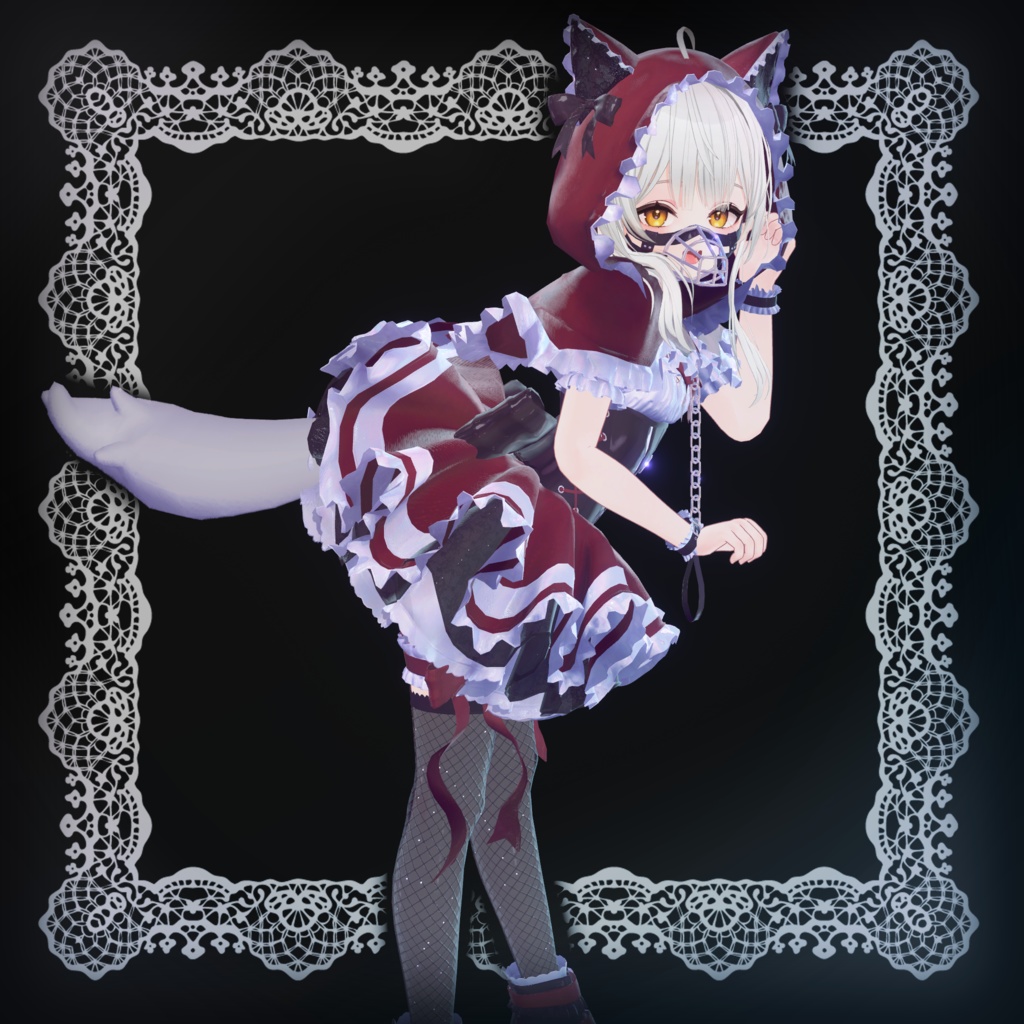 【12アバター対応】Crimson lupus【クリムゾン ルプス】