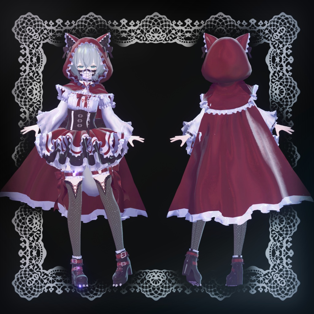 【12アバター対応】Crimson lupus【クリムゾン ルプス】