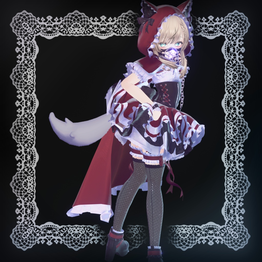 【12アバター対応】Crimson lupus【クリムゾン ルプス】