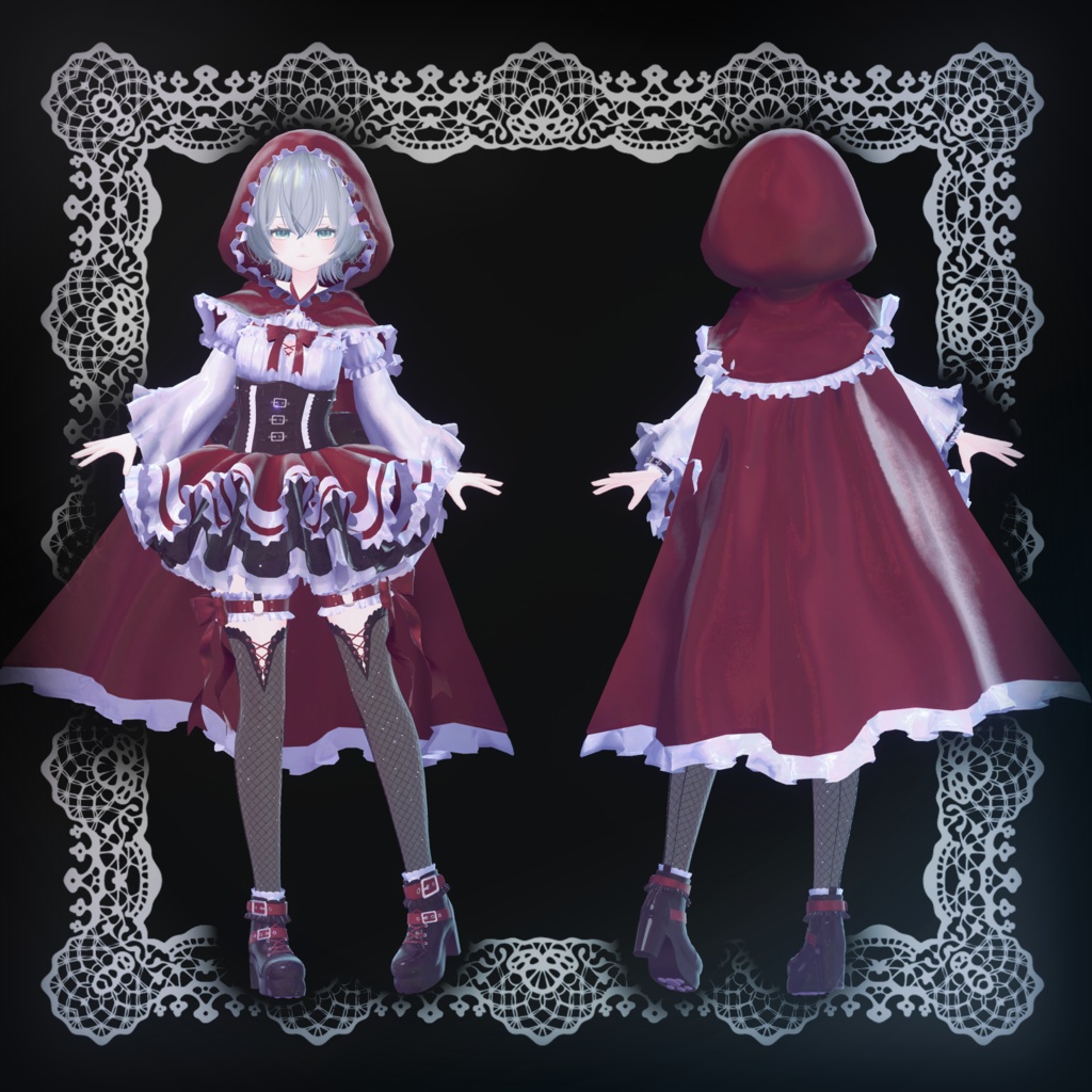 【12アバター対応】Crimson lupus【クリムゾン ルプス】