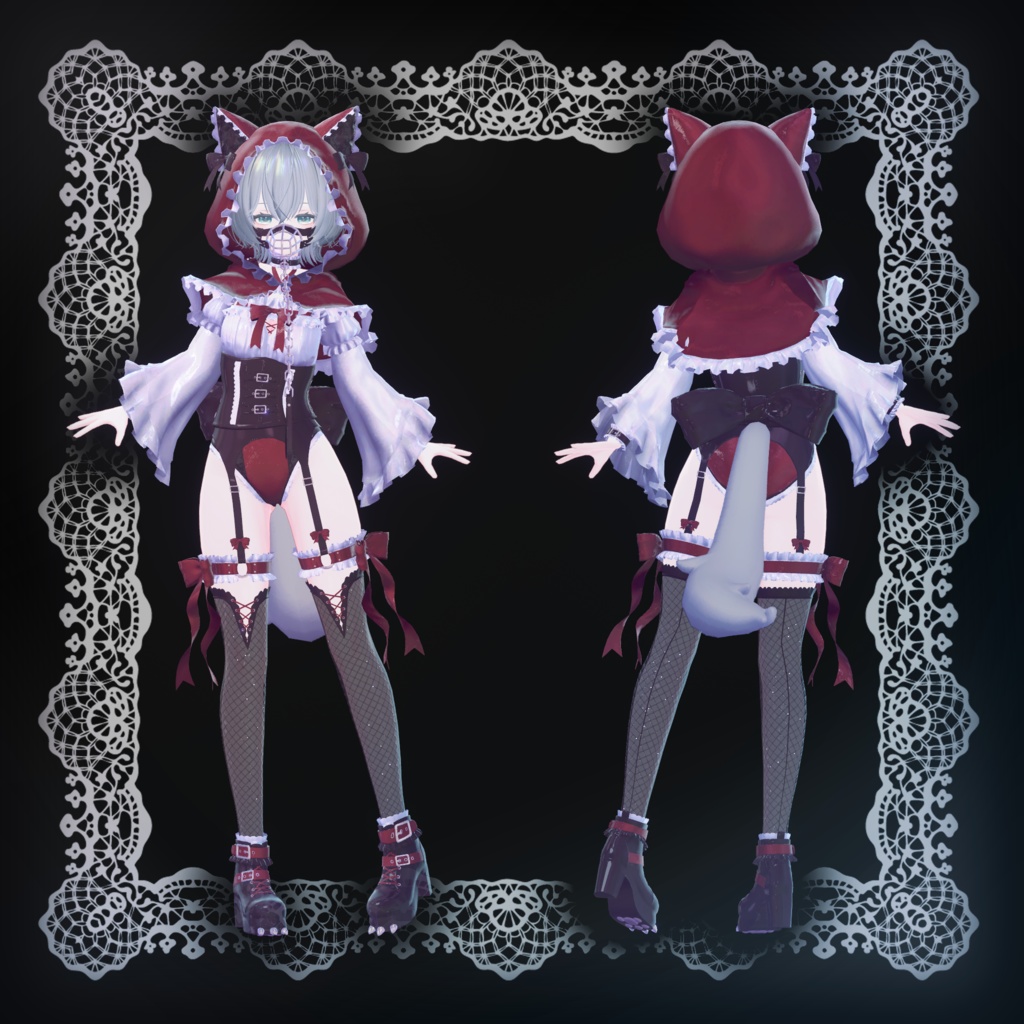 【12アバター対応】Crimson lupus【クリムゾン ルプス】