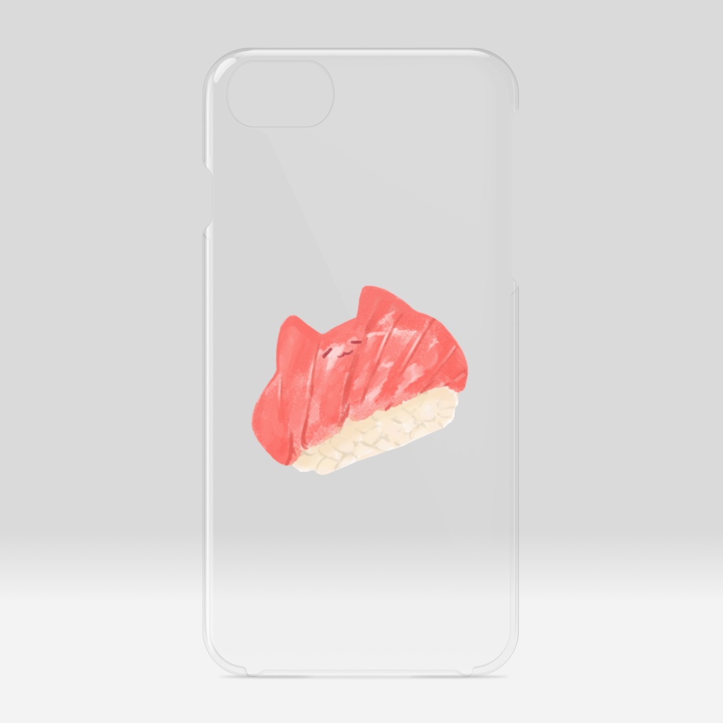 ねこおすし　クリアiPhoneケース