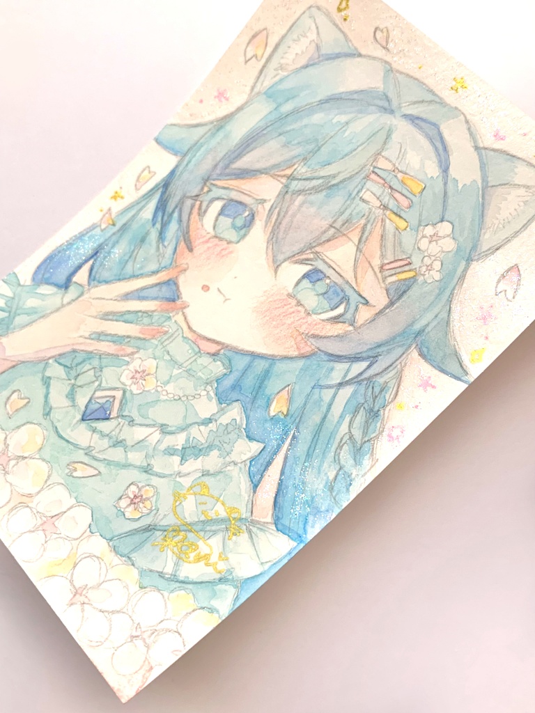 【原画】ポストカード（桜.らぴすちゃん）