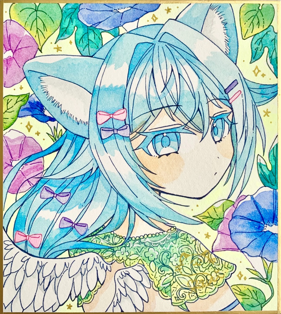 【原画色紙】朝顔天使.らぴすちゃん