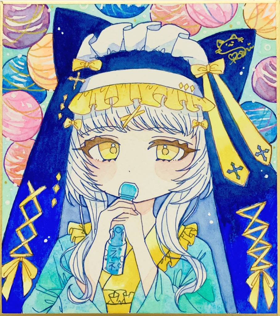 【原画色紙】ラムネ.祝福ちゃん