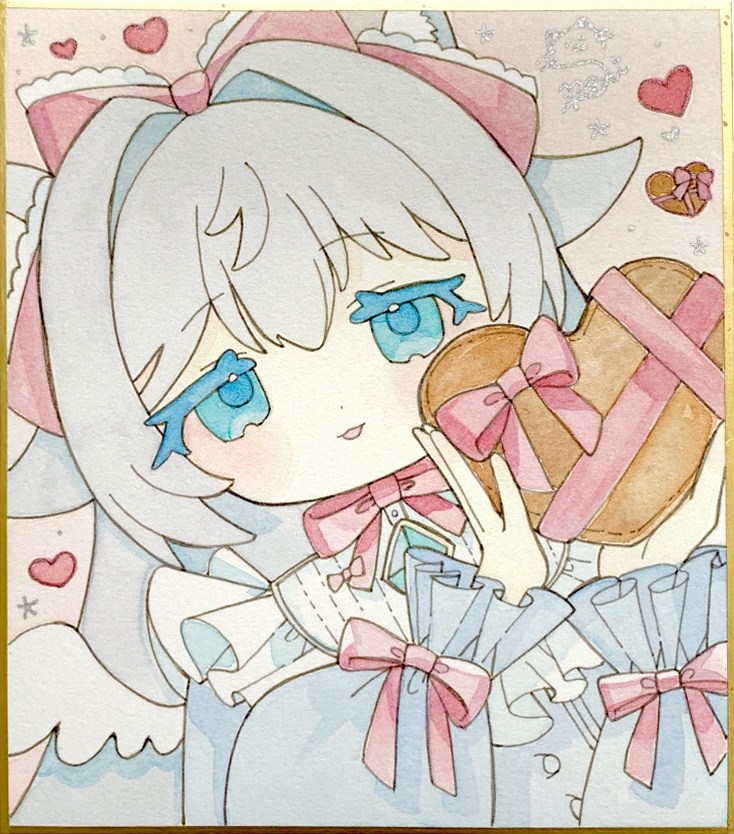 【原画色紙】らぴすちゃん(バレンタイン)