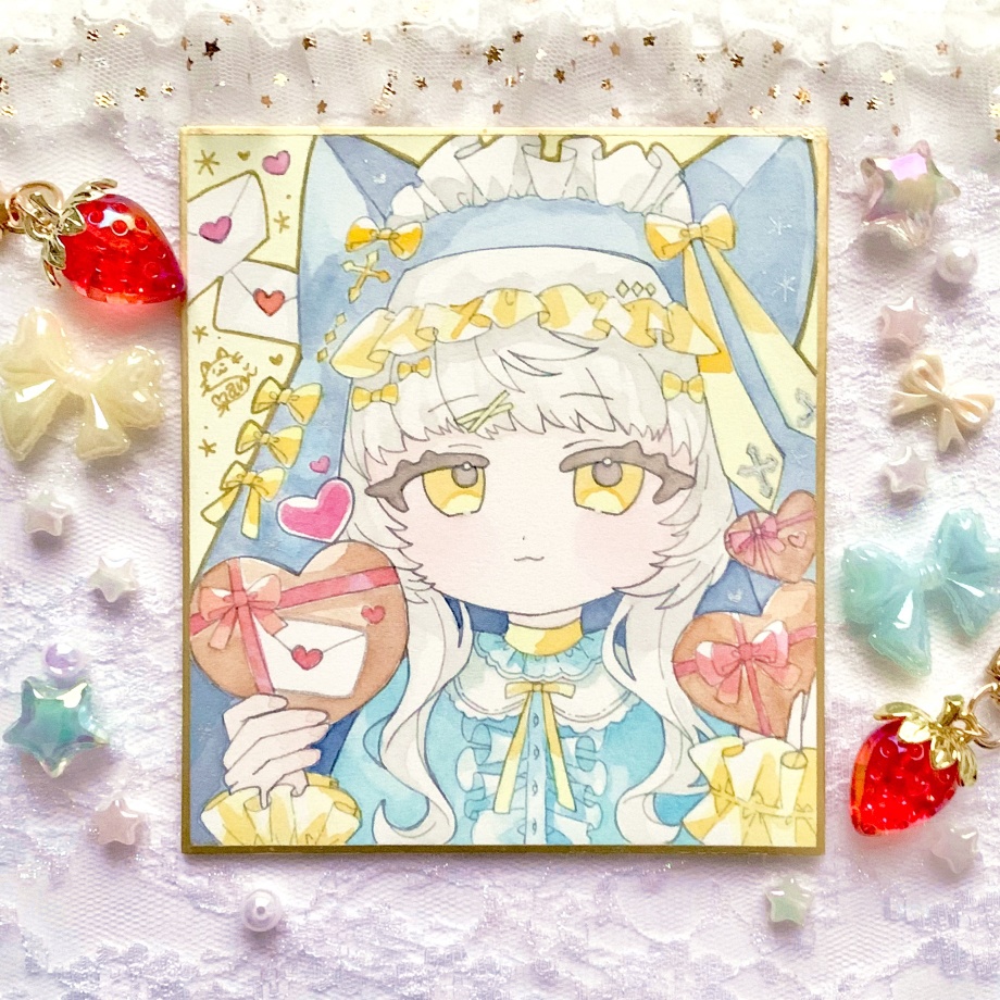 【原画色紙】祝福ちゃん（バレンタイン）