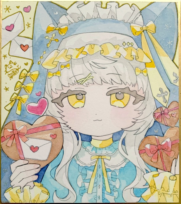【原画色紙】祝福ちゃん(バレンタイン)