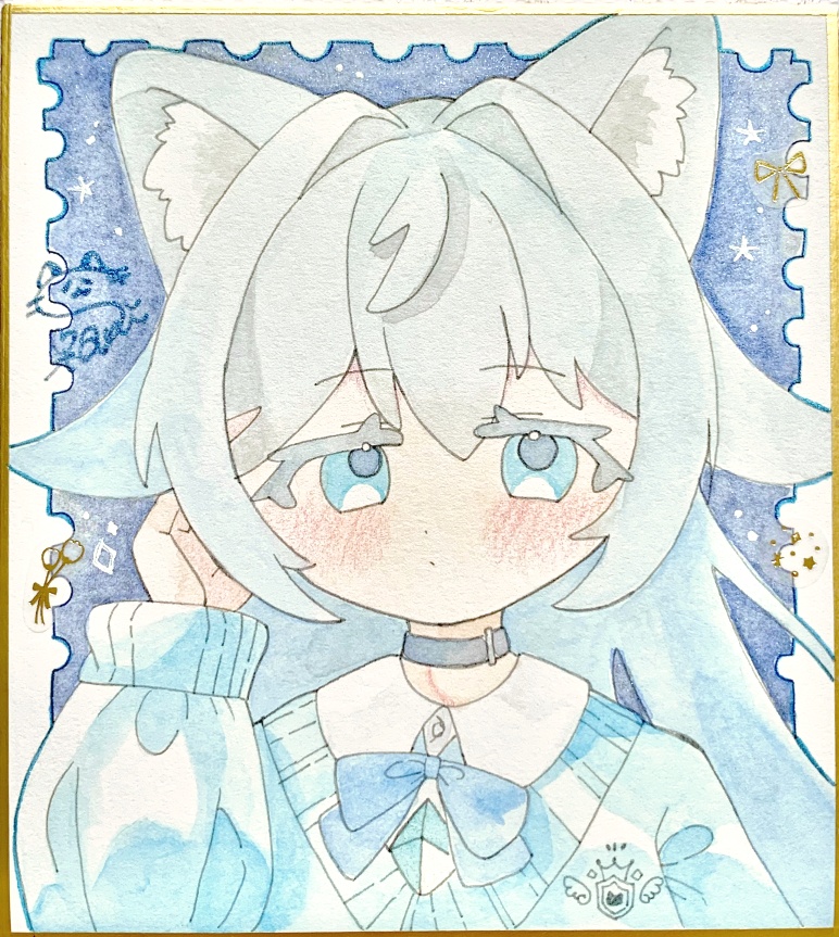 【原画色紙】らぴすちゃん(制服)