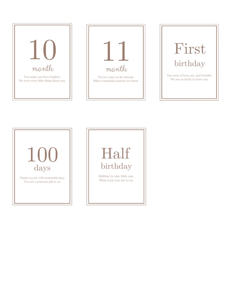 シンプル monthly card