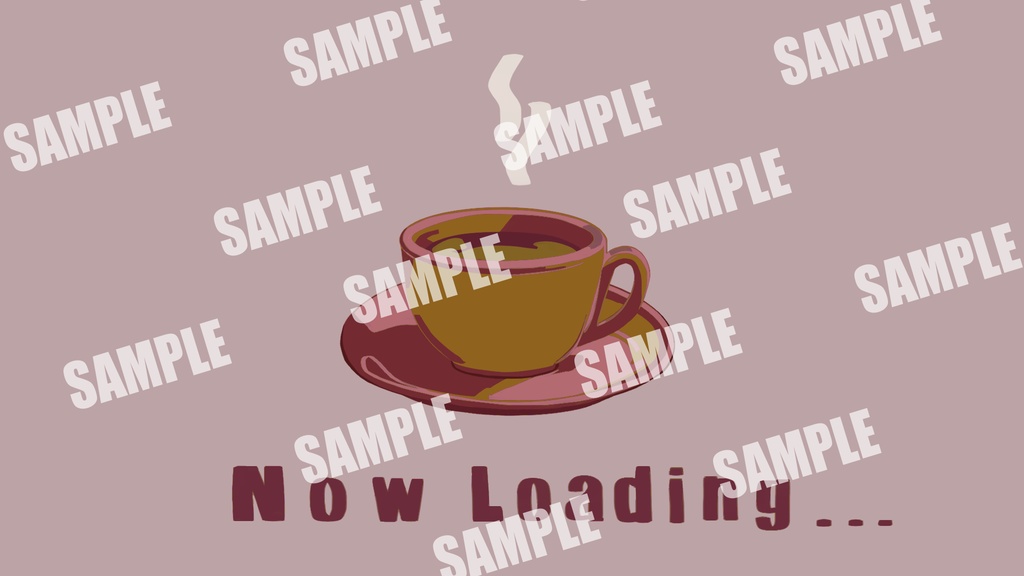 【配信素材】動くコーヒーの待機画面retro(ループ可/サンプル有り)