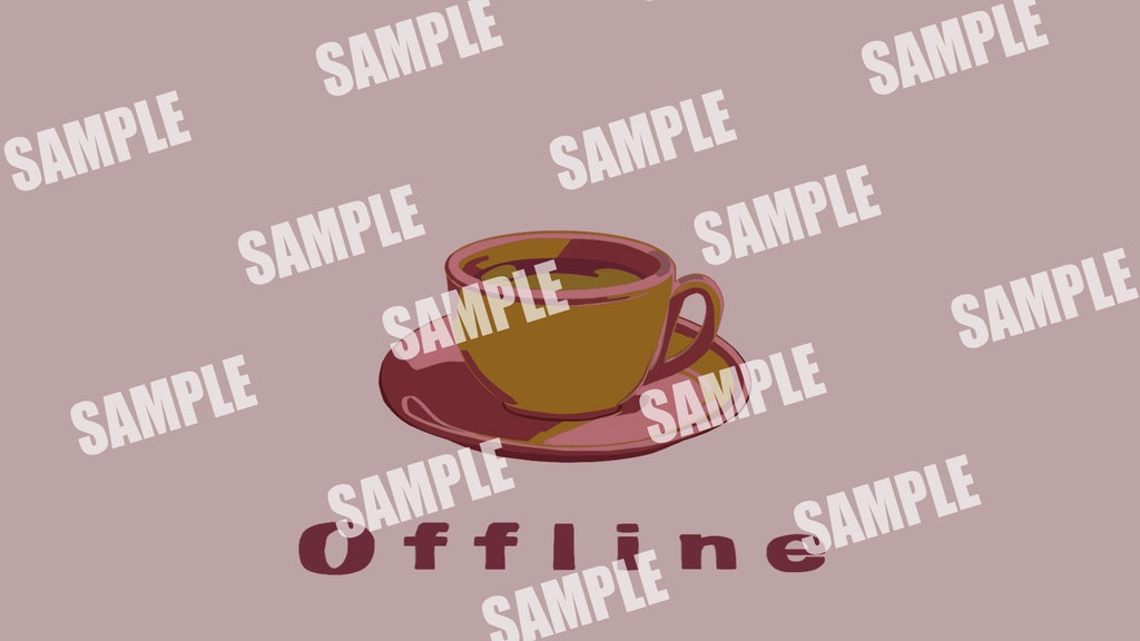 【配信素材】動くコーヒーの待機画面retro(ループ可/サンプル有り)