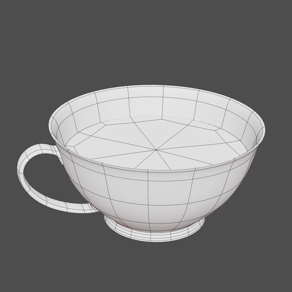 【無料配布】チョコケーキとティーカップ&ソーサーセット