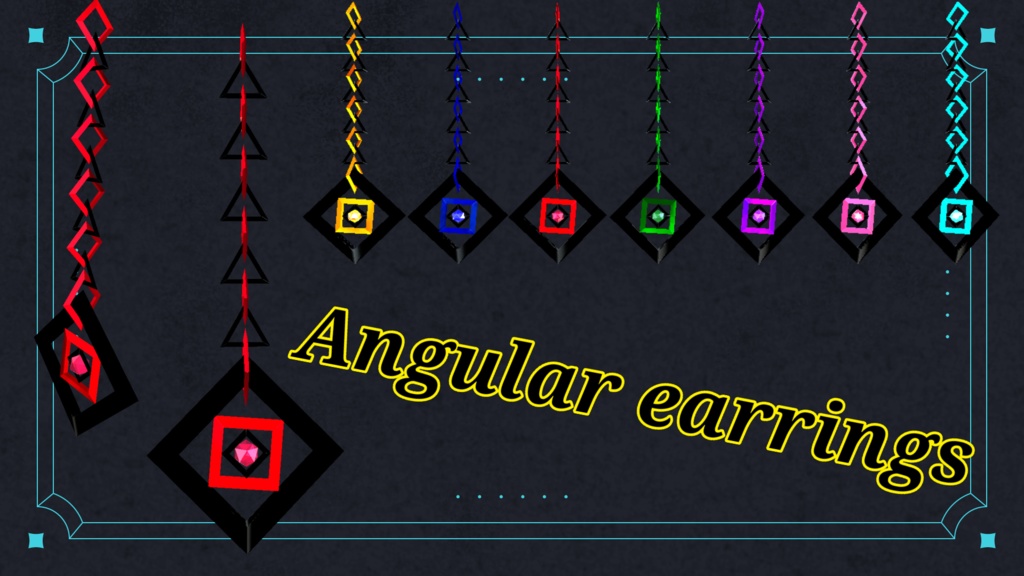 Angular earrings