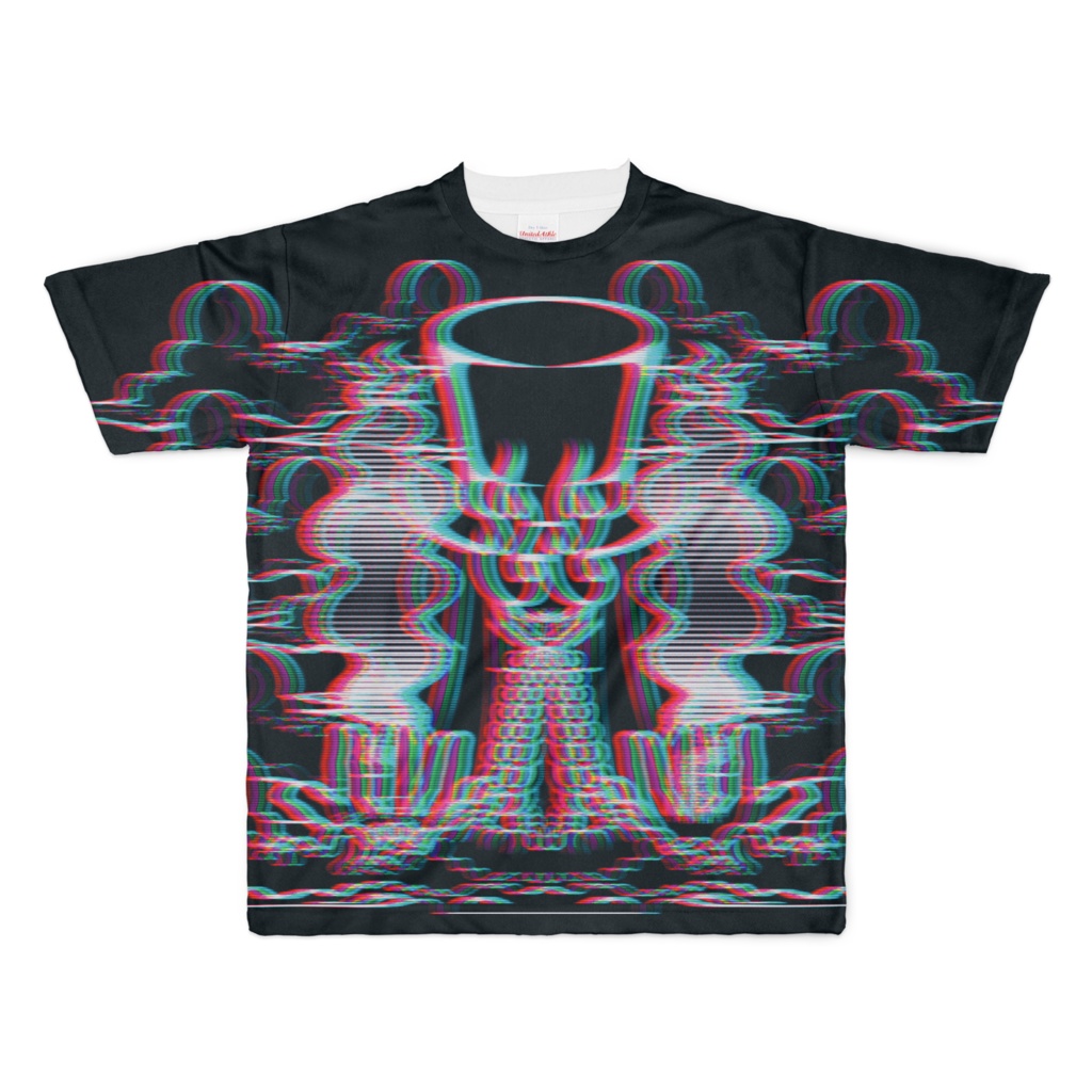 T-shirt "BASS HERO SMOKE" フルグラフィック BK