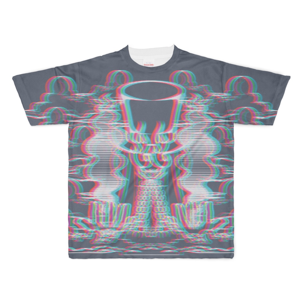 T-shirt "BASS HERO SMOKE" フルグラフィック GY