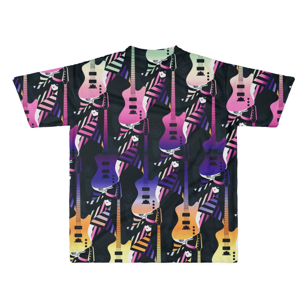 T-shirt "BASS HERO"パターン フルグラフィック MATSURI B