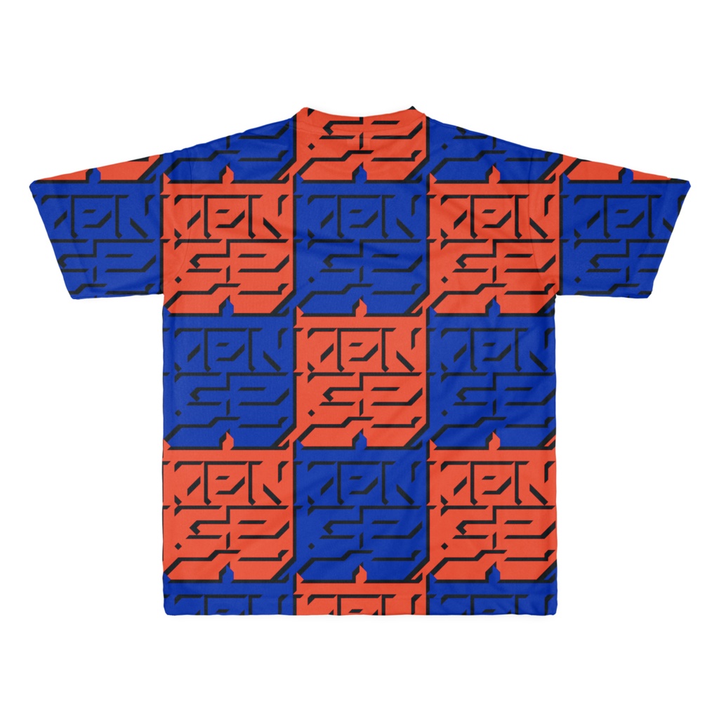 T-shirt "魔印 SQUARE TILE" フルグラフィック RDBL