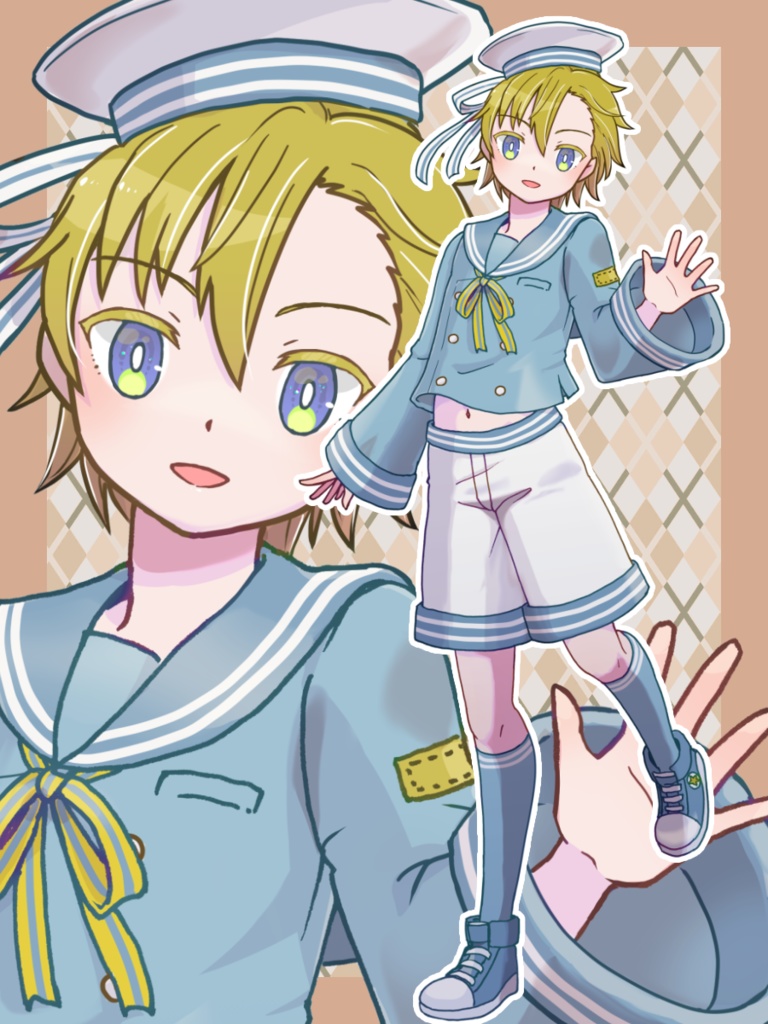 【PSD】セーラーさん立ち絵【顔パーツ15種】
