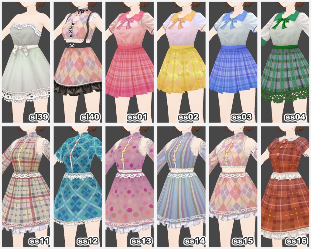 【VRoid用PNG】One-piece dress100