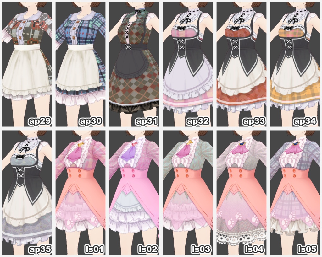【VRoid用PNG】One-piece dress100