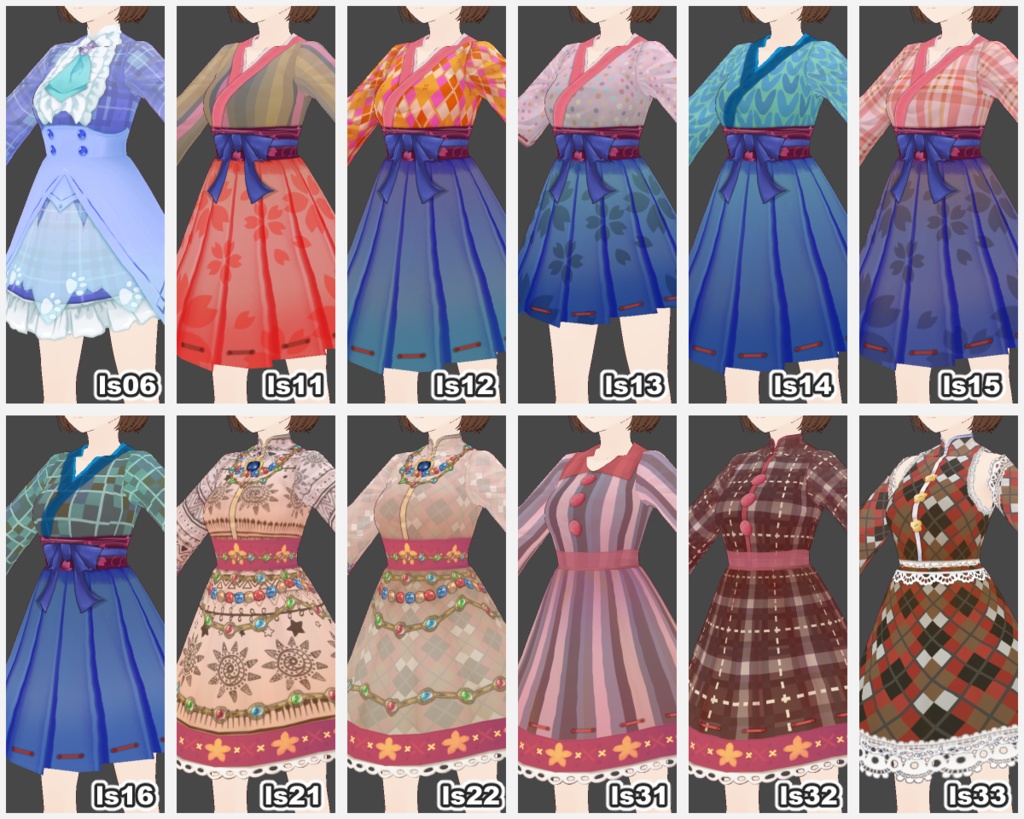 【VRoid用PNG】One-piece dress100