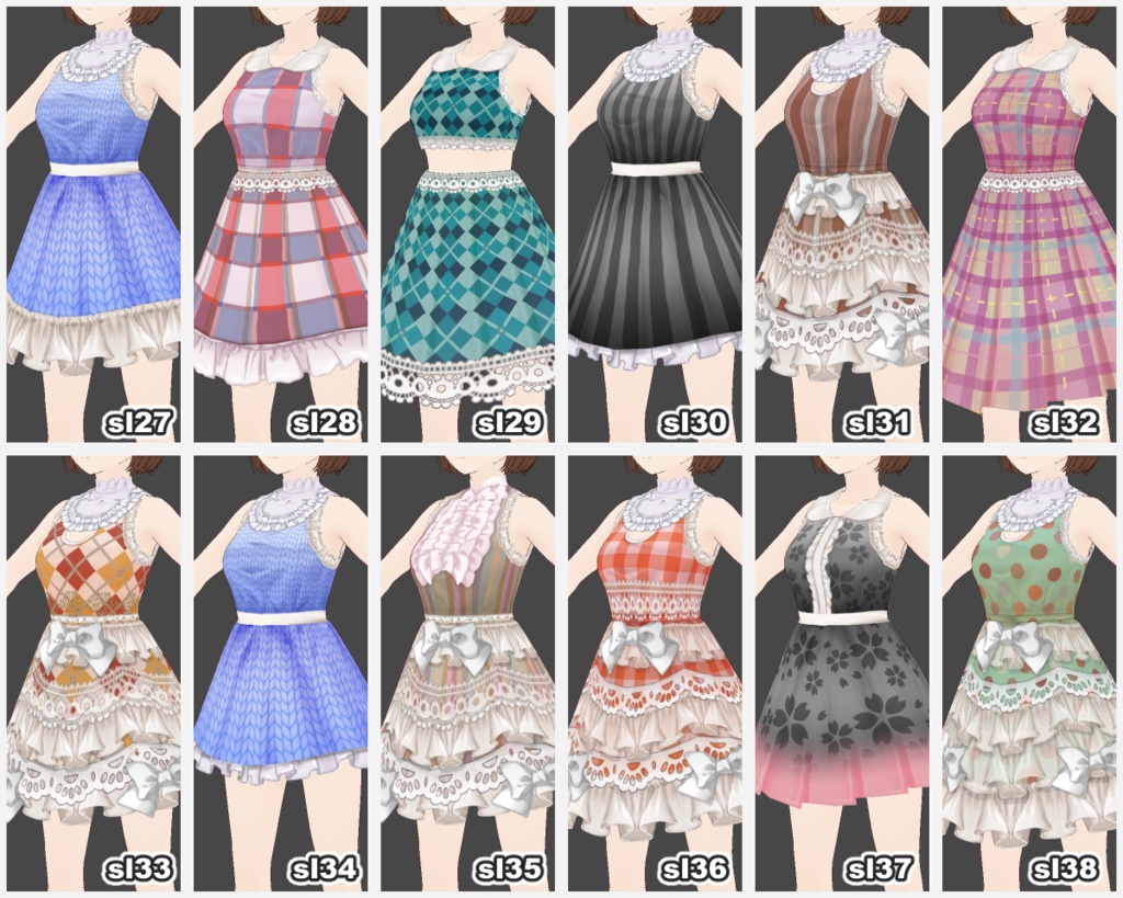 【VRoid用PNG】One-piece dress100