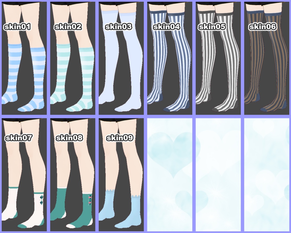 【VRoid用PNG】One-piece dress102blue+きせかえセット