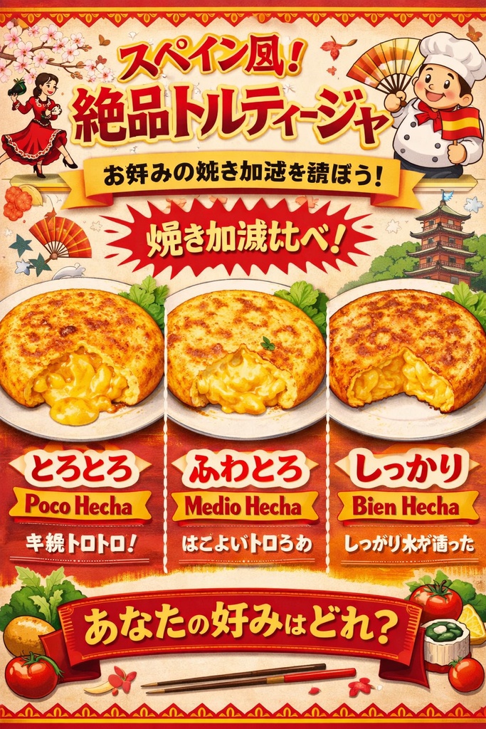 スペイン風オムレツのレシピ