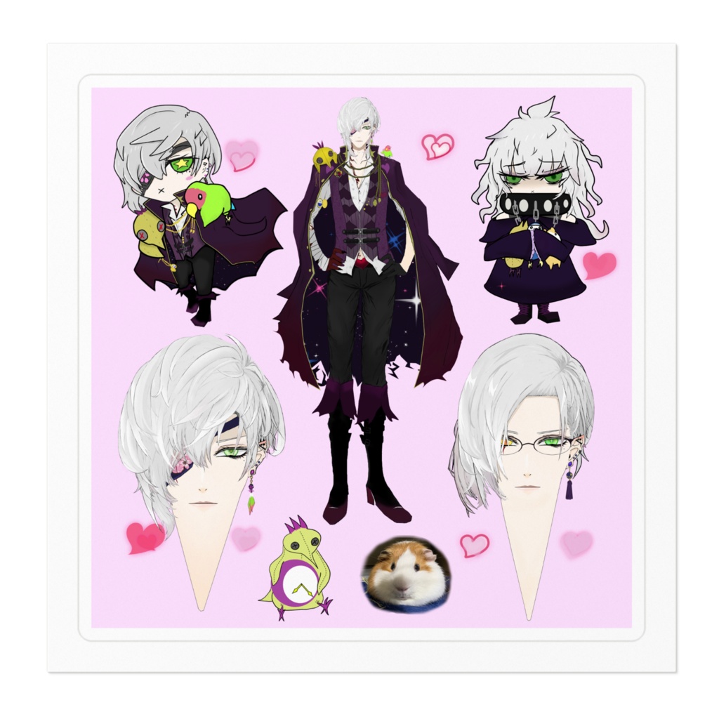 蜜鳥ピヨン他一名ステッカー