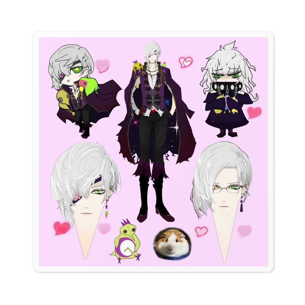 蜜鳥ピヨン他一名ステッカー