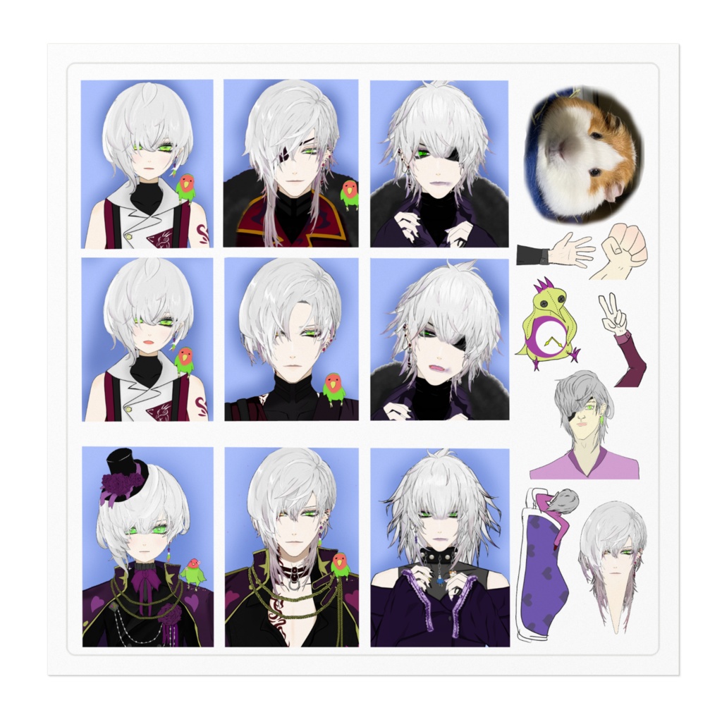 蜜鳥証明写真+もるお+アレ ステッカー