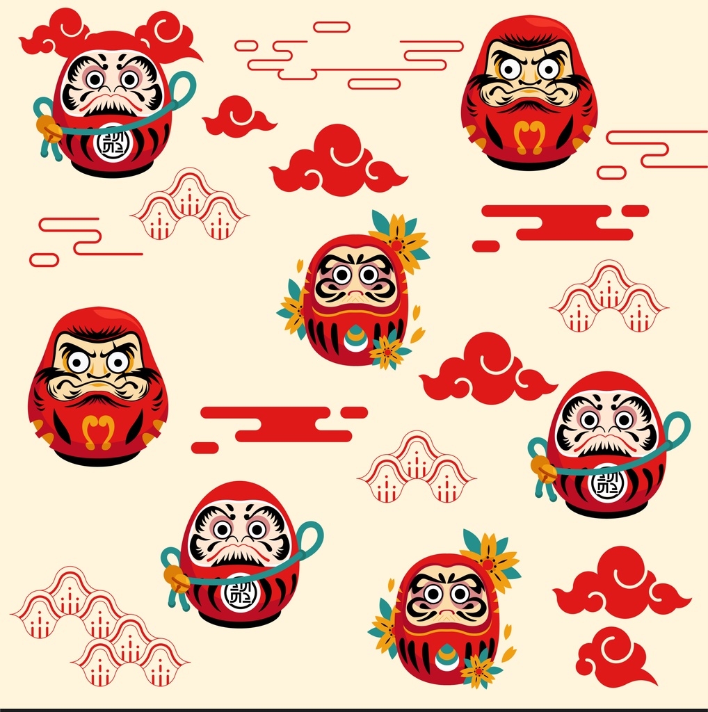 Japan pattern template