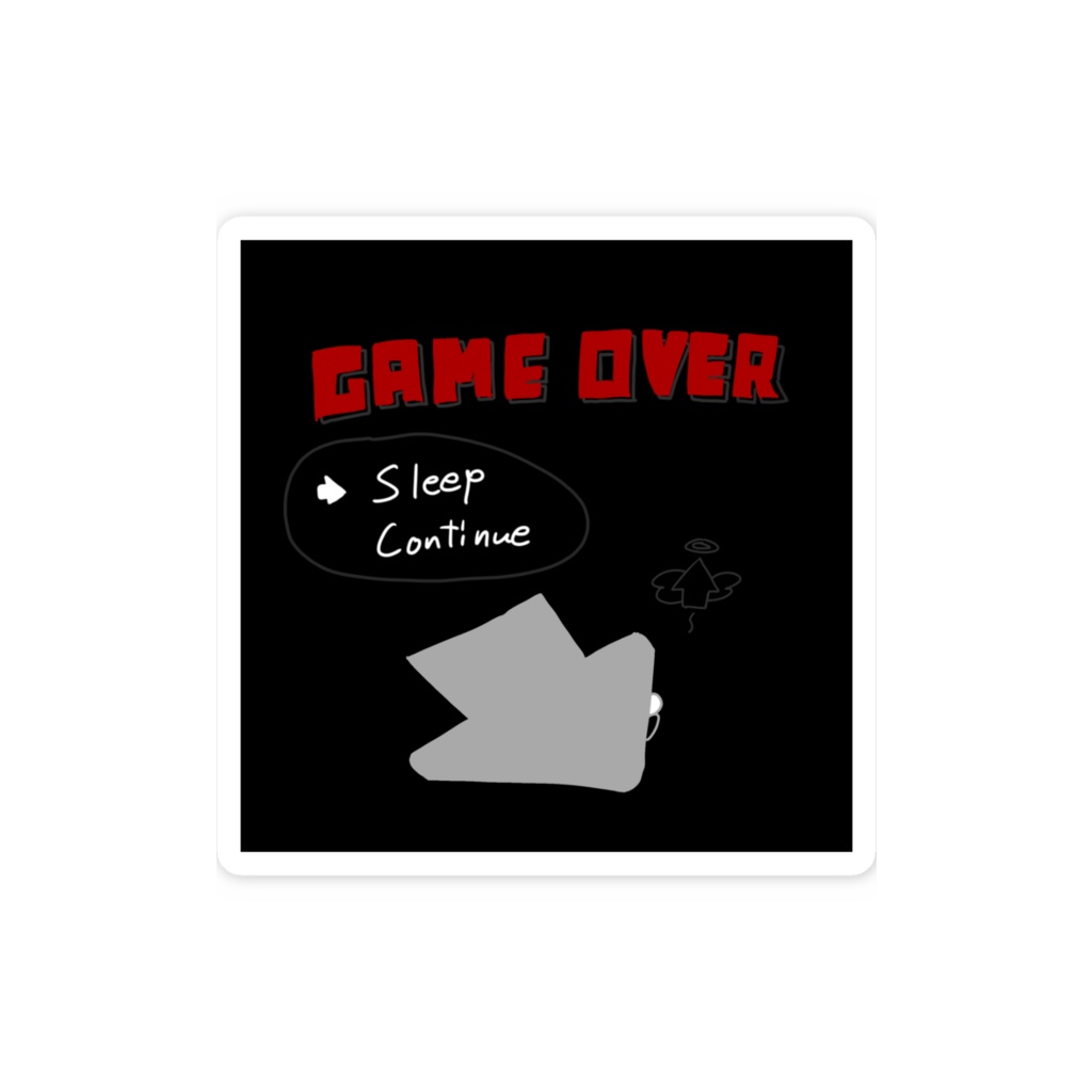 GAME OVER ステッカー